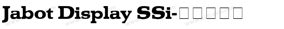 Jabot Display SSi字体转换